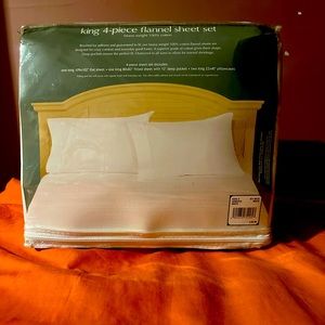 Sonoma King 4-Peice Flannel Sheet Set/ Heavy Weight 100% Cotton